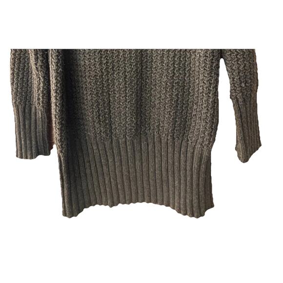 Hugo Boss Women’s Sweater Turtle Neck Brown Chunky Knit Tunic Sz M Cozycore Ski - Picture 3 of 5